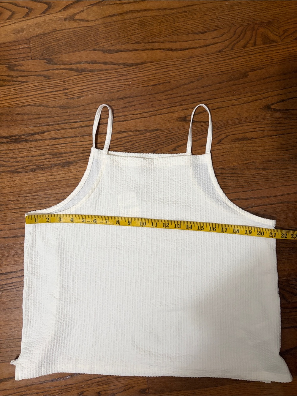 MADEWELL WHITE SLEEVELESS TEXTURAL SEERSUCKER APRON TANK TOP XL - Picture 9 of 10